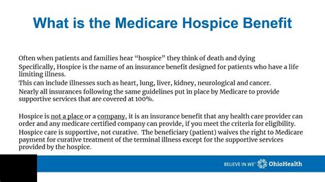 billing medicare for hospice patients.